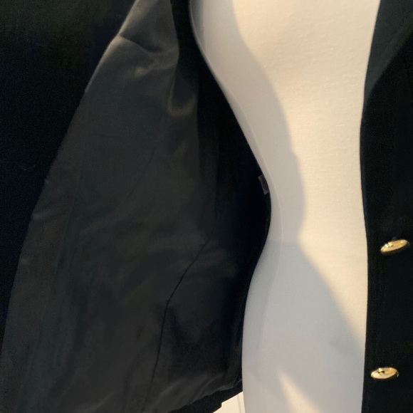 Roth Le Cover Black Suede Blazer Sport Jacket Vintage Size 16 80s 90s Open Style - Picture 3 of 5